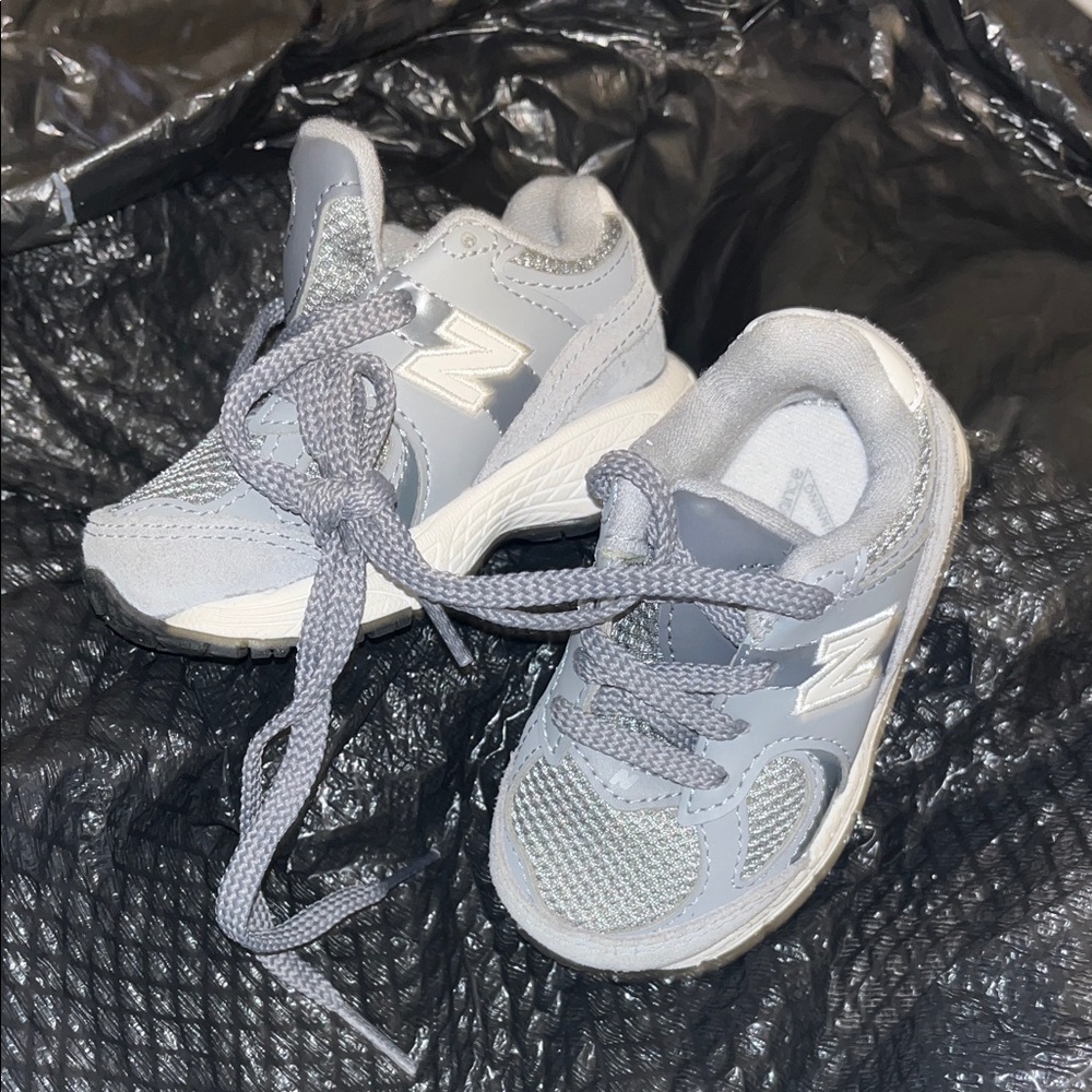 Brand New Size 4 (Toddler) Grey & Charcoal New Balance Sneakers